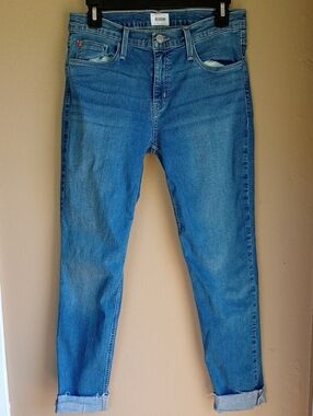Hudsen Skinny Natalie SAT Straight Medium Was Raw Hem Jeans Size 29